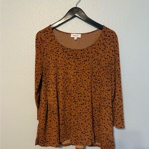 Gilli Women's Brown Patterned Blouse